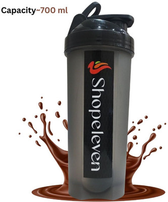GJSHOP 700 ml Plastic Shaker(Pack of 1, Grey)