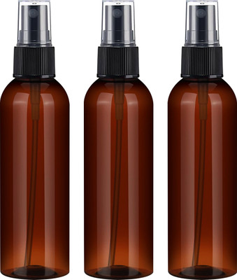 ceeyu 100 ml PET Spray Bottle(Pack of 3, Brown, Black)