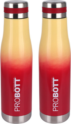 PROBOTT 500 ml Steel Flask(Pack of 2, Red)