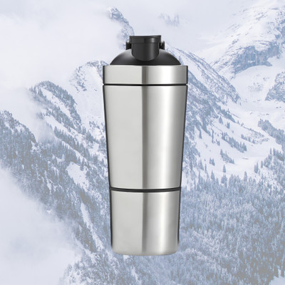 MozFit 750 ml Steel Shaker(Pack of 1, Silver)