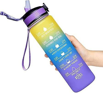 KHL 1000 ml Plastic Bottle(Pack of 1, Blue, Orange, Purple, Pink, Brown)