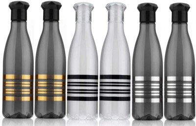 Jiya JiyaRing Pattern Water Bottles For Fridge Home Office 1000 ml Bottle(Pack of 6, Multicolor, Plastic)