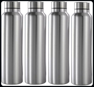 Trendblend 1000 ml Steel Bottle(Pack of 4, Silver)