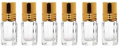 PHARCOS 3 ml Glass Bottle(Pack of 6, Clear)