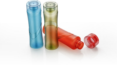 Analog Kitchenware Simple Shape Water Bottle School / College / Office / Fridge Bottle Set Of - 3 Pic 1000 ml Bottle(Pack of 3, Multicolor, PET)