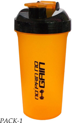 Piru 700 ml Plastic Shaker(Pack of 1, Orange)