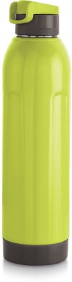 RISHABH STEEL DUET BIG Insulated Inner Steel Outer Plastic Water Bottle Leak Proof 600 ml Bottle(Pack of 1, Green, Plastic)