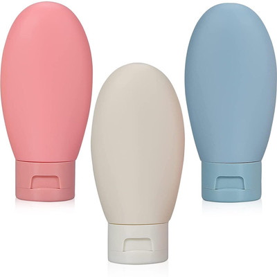 WAKTORO 3 Pcs 60 Ml Travel Bottle - 3 Pcs Travel Bottles For Toiletries Set 60 ml Bottle(Pack of 1, Multicolor, Silicone)