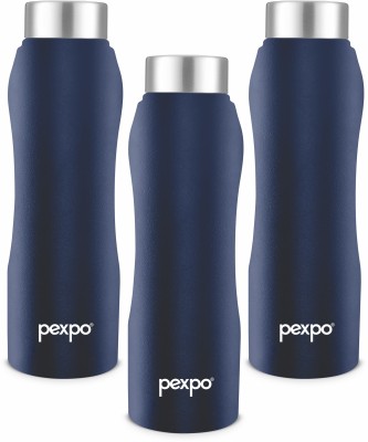 pexpo 750 ml Fridge Stainless Steel Water Bottle, Bistro-Xtreme 750 ml Bottle(Pack of 3, Blue, Steel)