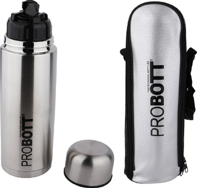 PROBOTT Thermosteel Vacuum Flask Hot & Cold Water Bottle 350 ml Flask(Pack of 1, Silver, Steel)