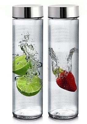 CROCO JAR 750 ml Glass Bottle(Pack of 2, Clear)