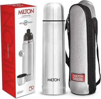 MILTON 500 ml Stainless Steel Bottle(Pack of 1, Silver)
