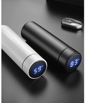 JK Sales Hot & Cool Double Wall LED Indicator Display Temperature Water Bottle TB801 500 ml Flask(Pack of 1, Multicolor, Steel)