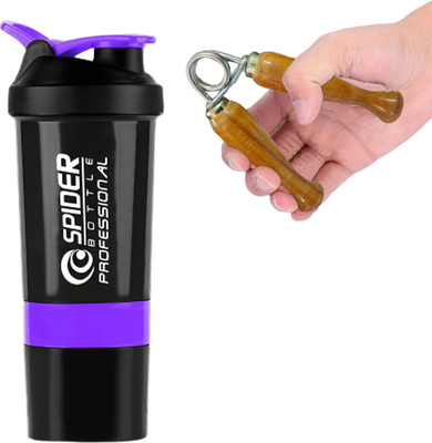 COOL INDIANS 700 ml Plastic, Bamboo Shaker(Pack of 2, Purple, Black)