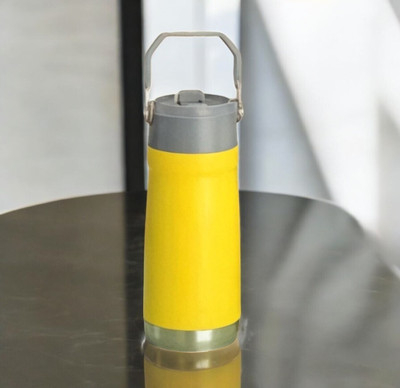 3D METRO SUPER STORE 650 ml Steel Flask(Pack of 1, Yellow)