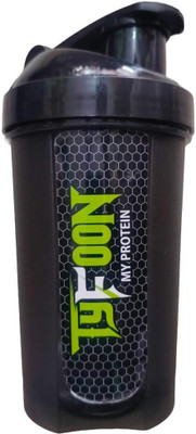 Fitnesstricks 500 ml Plastic Shaker(Pack of 1, Black)