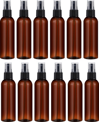 nsb herbals 100 ml PET Spray Bottle(Pack of 12, Brown, Black)