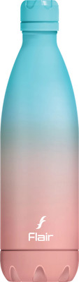 FLAIR 1000 ml Steel Bottle(Pack of 1, Blue, Pink)