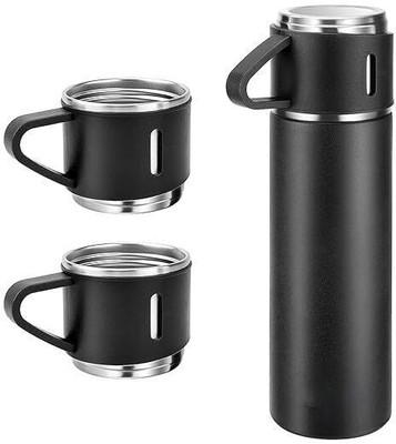 Tannu Craft 500 ml Aluminium Flask(Pack of 1, Black)