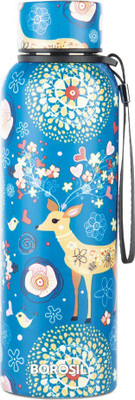 BOROSIL 700 ml Steel Flask(Pack of 1, Blue)
