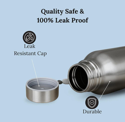 prarambh store 1000 ml Stainless Steel Bottle(Pack of 1, Silver)