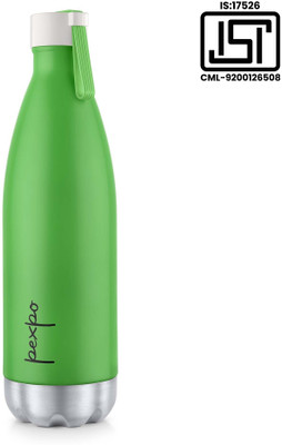pexpo 980 ml Steel Flask(Pack of 1, Green, Pink)