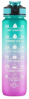 rdomi 1000 ml Tritan, Silicone Sipper(Pack of 1, Multicolor)