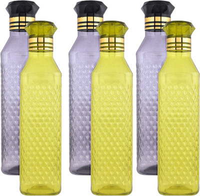 KUBER INDUSTRIES 1000 ml Plastic Bottle(Pack of 6, Multicolor)