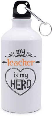 NorthVille Wishes for Teacher Printed Aluminum Lightweight Multi purpose Water Bottle 750 ml Sipper(Pack of 1, White, Aluminium)