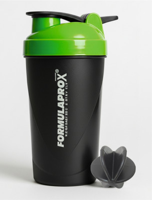 formulaproX Nutrition 450 ml Plastic Shaker(Pack of 1, Green, Black)
