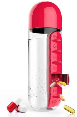 Heinriched 600 ml Plastic Bottle(Pack of 1, Red)