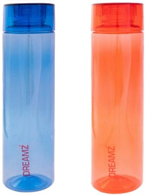 Dreamz 1000 ml Airtight Plastic Fridge Water Bottle For Home And Office (Pack Of 2) 1000 ml Bottle(Pack of 2, Multicolor, Plastic)