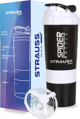 Strauss 500 ml Plastic Shaker(Pack of 1, White)