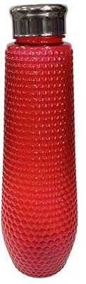 Sripriya Traders Red Honeycomb Textured Plastic Water Bottle - 1000ml 1000 ml Bottle(Pack of 1, Multicolor, Plastic)