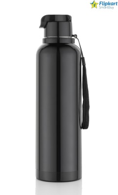 Flipkart SmartBuy STEEL INSULATED WATER BOTTLE LEAK-PROOF INSULATED BOTTLE FOR MEN AND WOMAN 720 ml Bottle(Pack of 1, Black, Steel, Plastic)