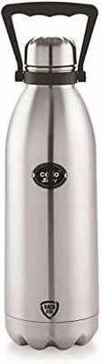 cello 2200 ml Steel Flask(Pack of 1, Silver)