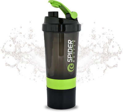 boostiq 500 ml Plastic Shaker(Pack of 1, Green)