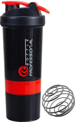 TRUE INDIAN 500 ml Plastic Shaker(Pack of 1, Red)