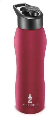 Zelenor 1000 ml Steel Bottle(Pack of 1, Red)