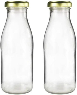 Satyam Kraft 500 ml Glass Bottle(Pack of 2, Clear)