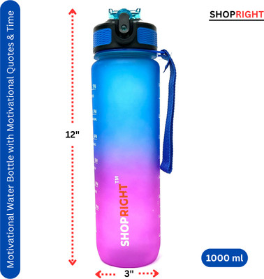 SHOPRIGHT 1000 ml Plastic Sipper(Pack of 1, Multicolor, Blue, Pink)