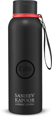 Sanjeev Kapoor By Classic Essentials Stainless Steel Hot & Cold Double Wall Vacuum Insulated 700 ml Flask(Pack of 1, Black, Steel)