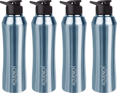 AQUENCH 1000 ml Steel Sipper(Pack of 4, Blue)