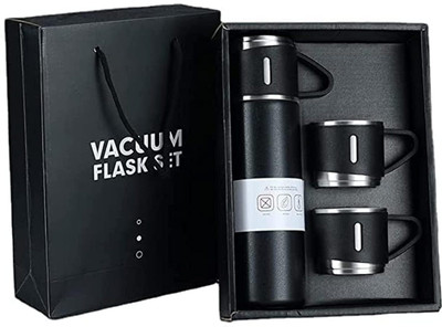 Tenet 500 ml Plastic, Steel Flask(Pack of 1, Black)