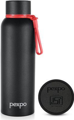 pexpo 700 ml Steel Flask(Pack of 1, Black)