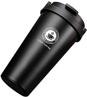 VICHAXAN 500 ml Steel Shaker(Pack of 1, Black)