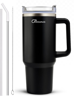 CROMPASS 1200 ml Stainless Steel Bottle(Pack of 1, Black)