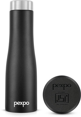pexpo 700 ml Steel Bottle(Pack of 1, Black)