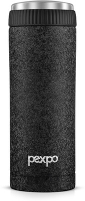 pexpo 430 ml Steel Flask(Pack of 1, Black)