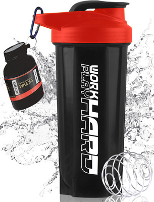 ZYRO 700 ml Plastic Shaker(Pack of 2, Red)